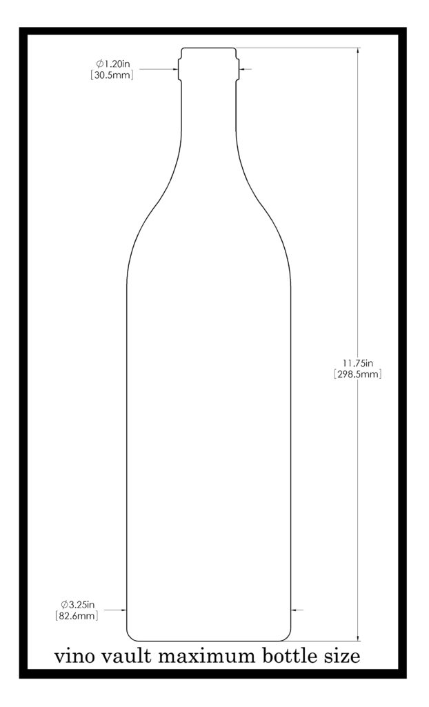 Vino Vault Maximum Wine Bottle Size