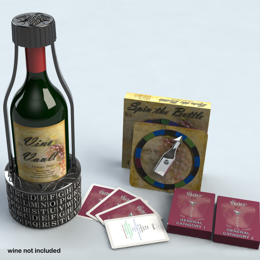 Spin the Bottle Wine Game - Puzzle Pod Gift Cryptex